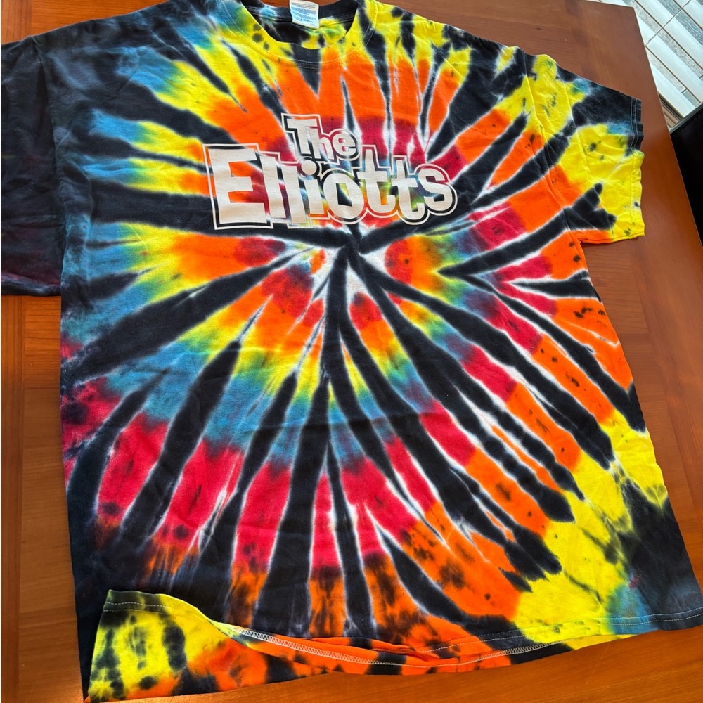 The Elliotts Tie-dye Band Logo T Shirt XL